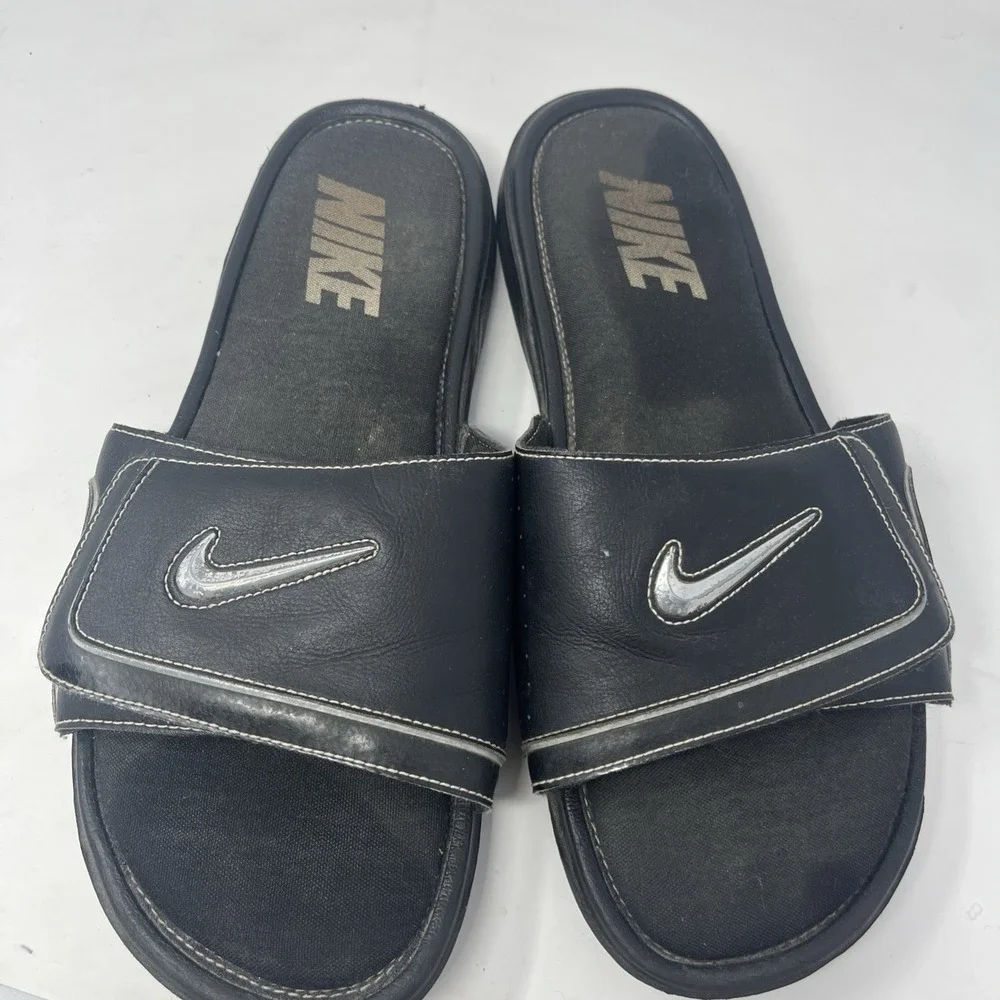 Nike COMFORT Slide 2 Sandal Men's Size 14 Black/ Silver 415205 002